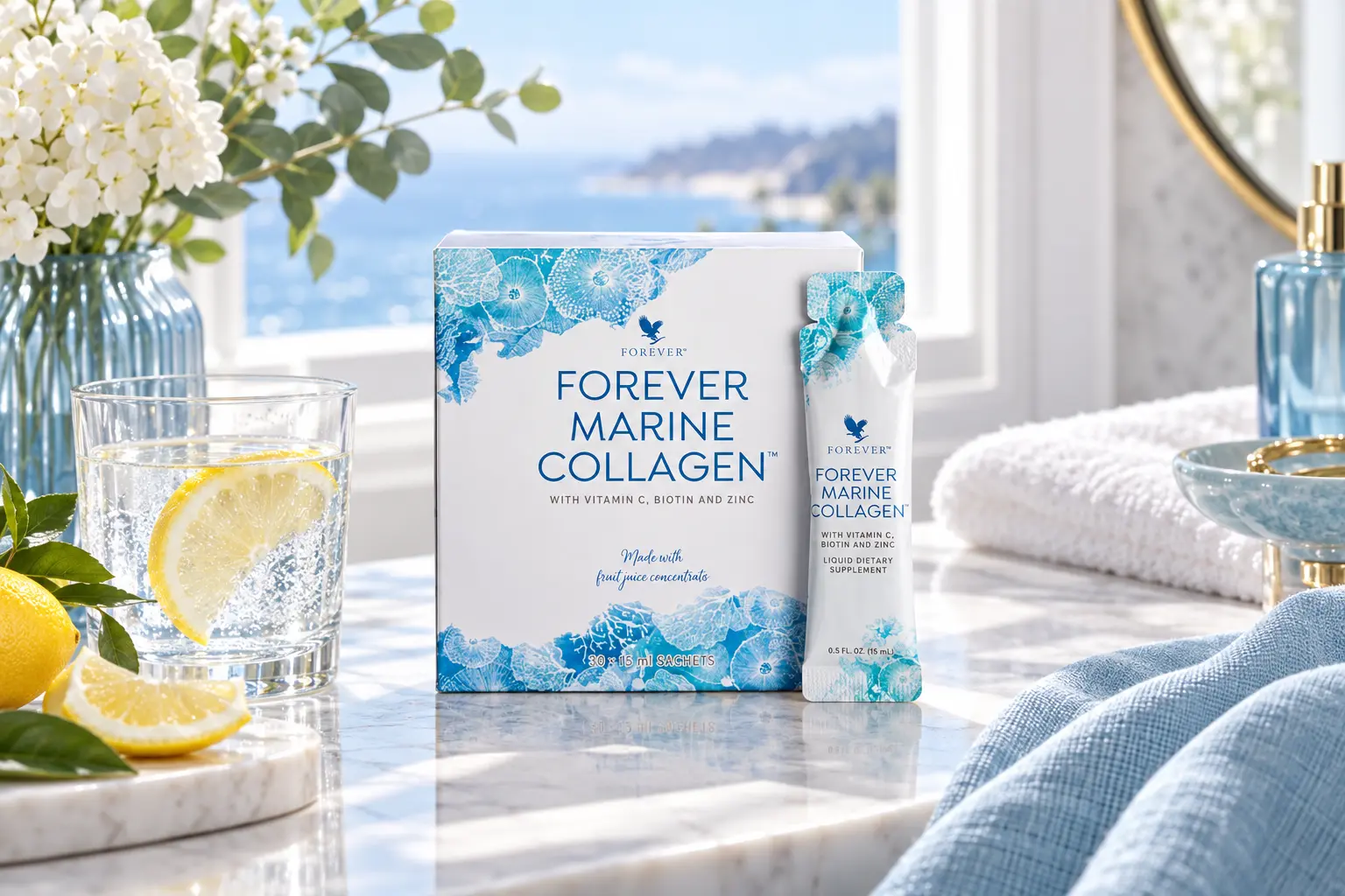 Forever Marine Collagen: Kollagen, Vitamin C und Gesichtspflege